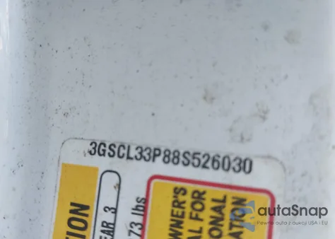 2008 Saturn Vue 4-Cyl Xe z USA, uszkodzony, nr VIN 3GSCL33P88S526030